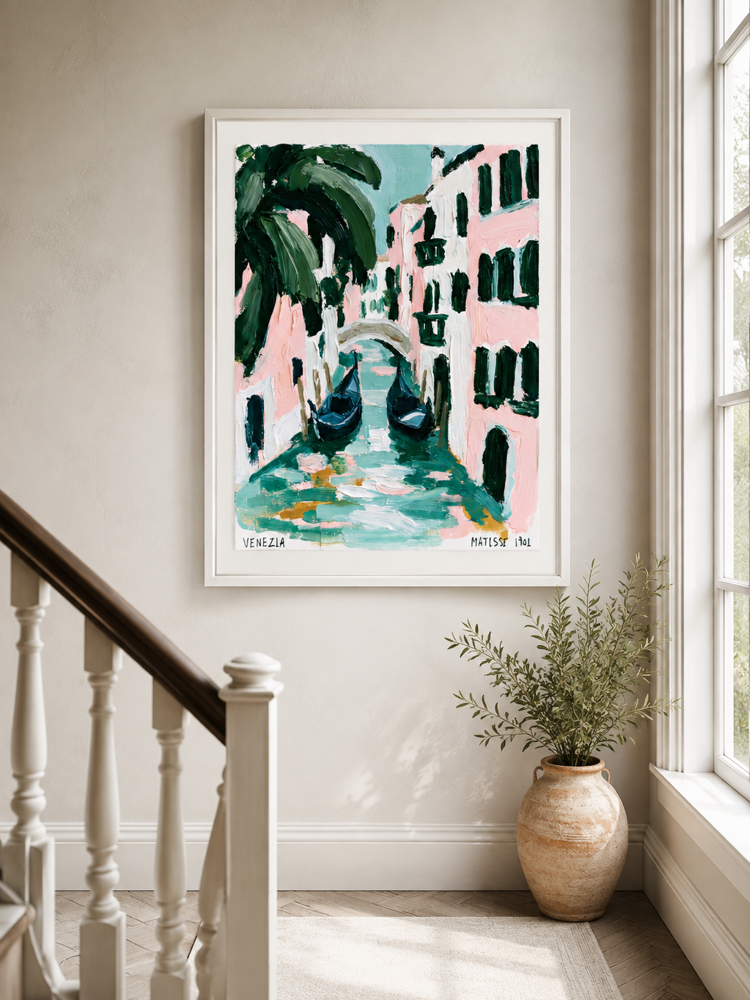 Matisse Venice Art Print - Wall Art Decor - close-up - gondola canal art, canvas print