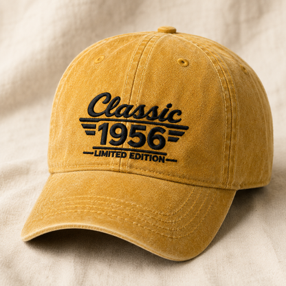 Classic 1956 Limited Edition Washed Cap, Vintage Birthday Year Hat - Washed Cap - lifestyle view 2