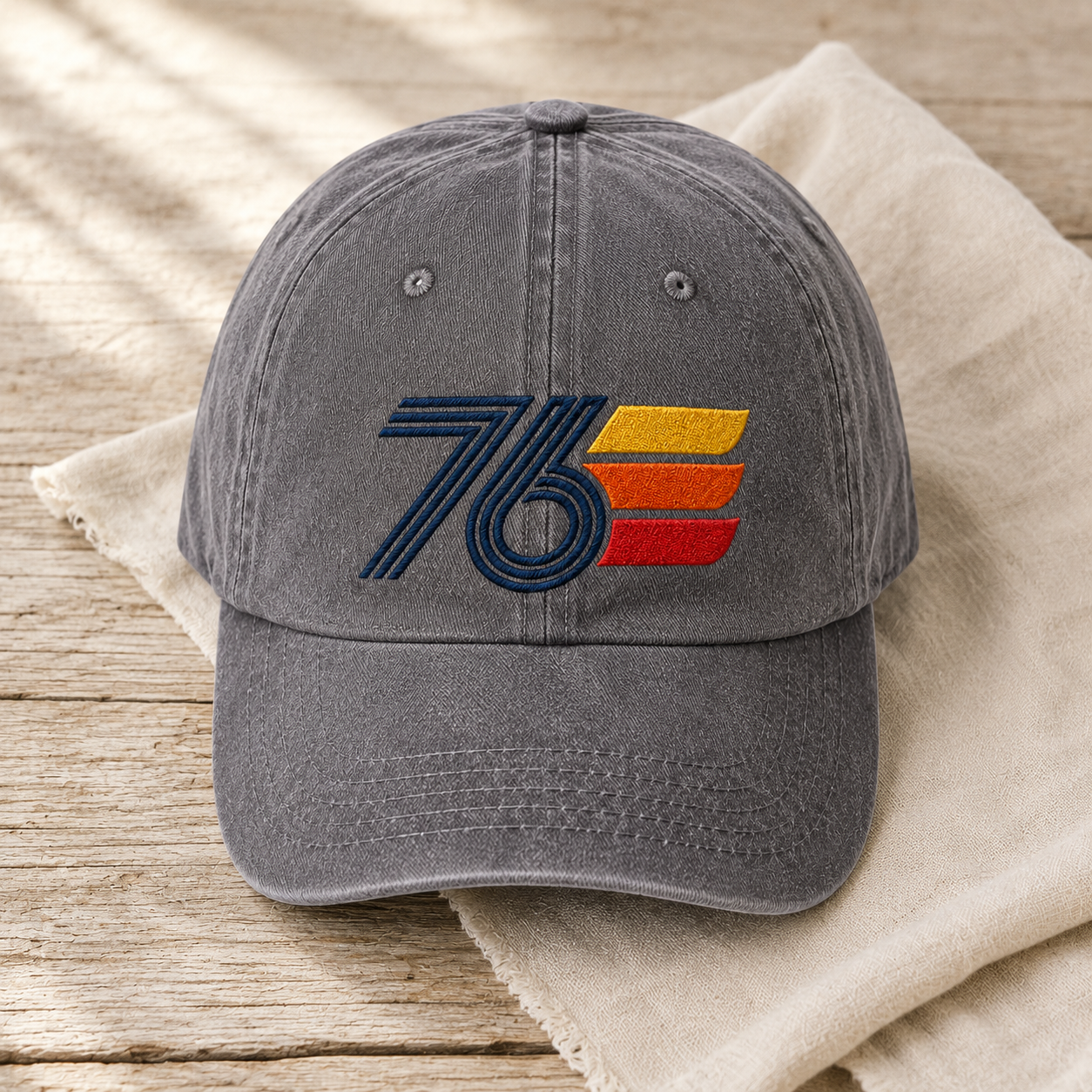 Vintage 76 Washed Cap, Retro Patriotic Bicentennial Style Hat - washed cap - lifestyle view 3