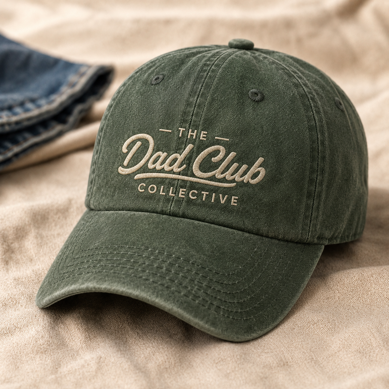 The Dad Club Collective Washed Cap, Embroidered Father's Day Hat for Dads - Washed Cap - lifestyle view 2