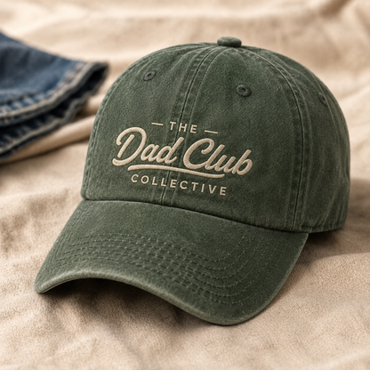 The Dad Club Collective Washed Cap, Embroidered Father's Day Hat for Dads - Washed Cap - lifestyle view 2