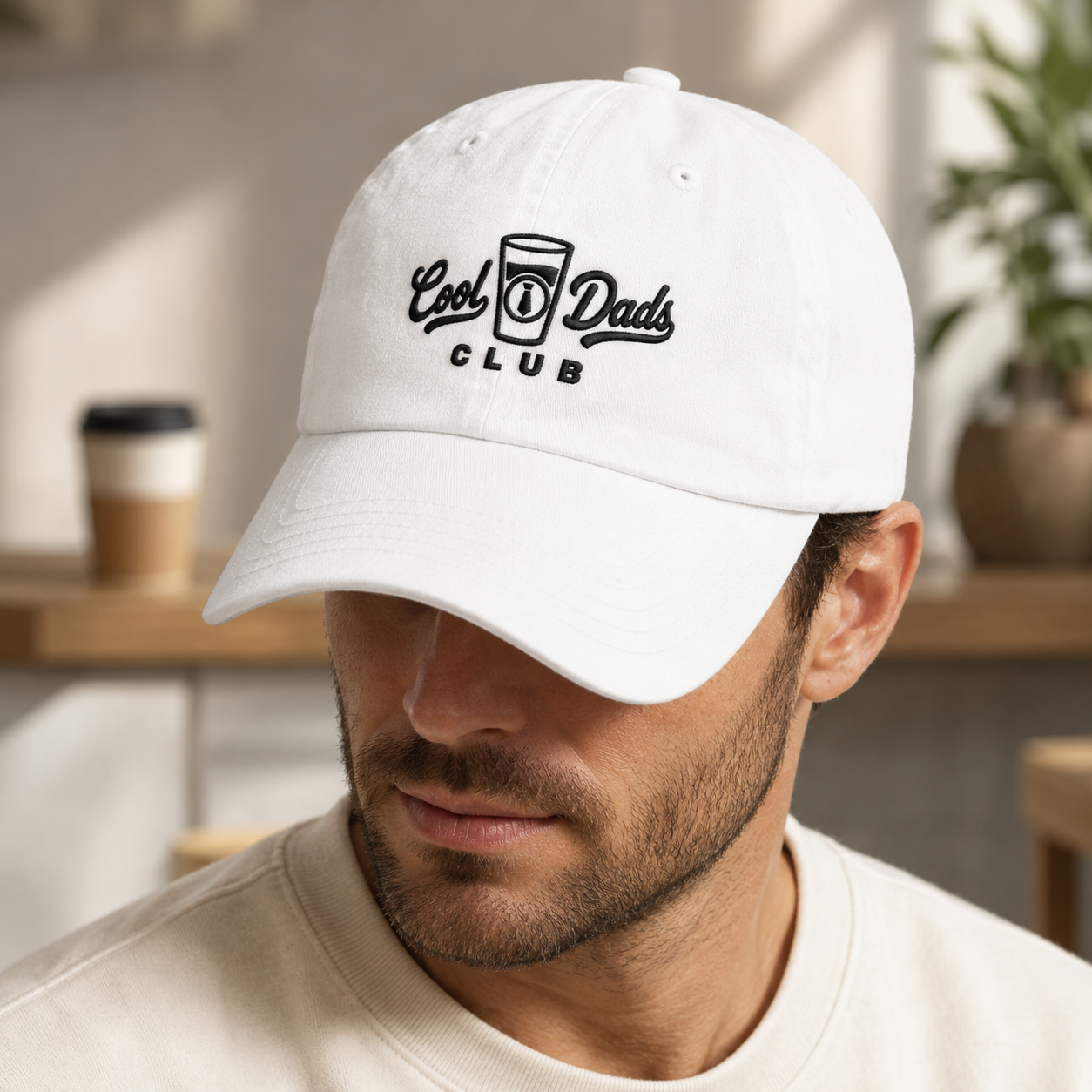 Cool Dads Club Washed Cap, Embroidered Beer Glass Dad Hat for Father's Day - Washed Cap - lifestyle view 3