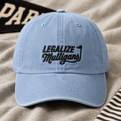 Legalize Mulligans Golf Washed Cap, Funny Golfer Hat - Washed Cap - lifestyle view 2