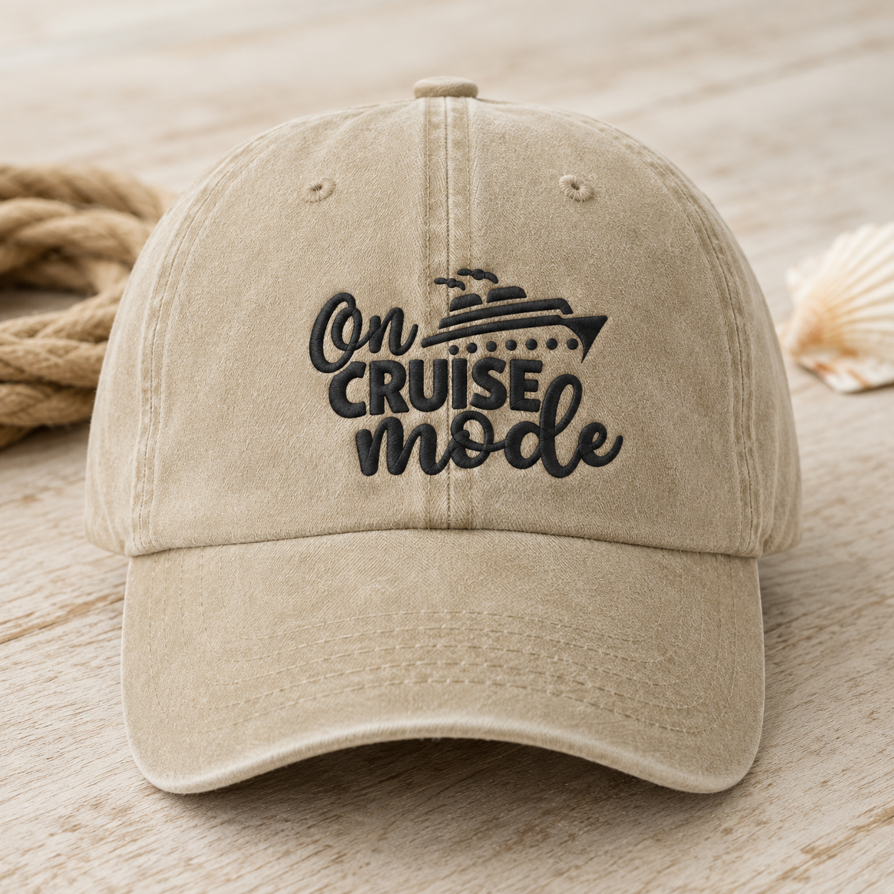 Washed Cap, Adjustable Cotton Baseball Hat for Everyday Casual Wear - Washed Cap - front view