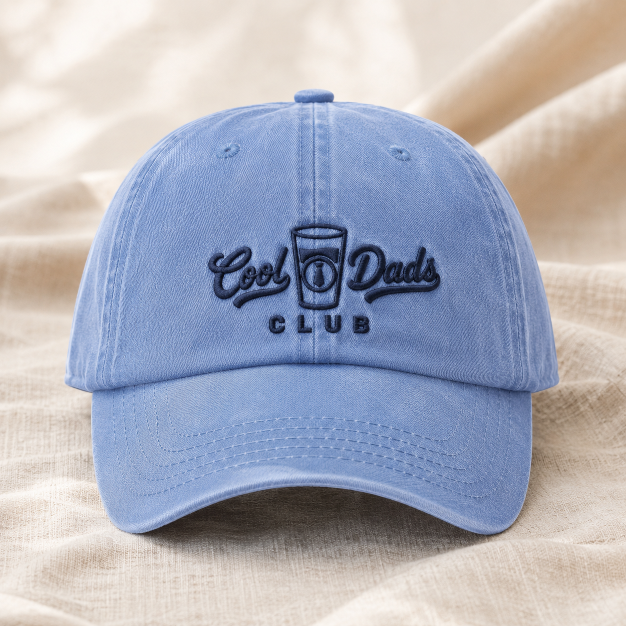 Cool Dads Club Washed Cap, Embroidered Beer Glass Dad Hat for Father's Day - Washed Cap - lifestyle view 2