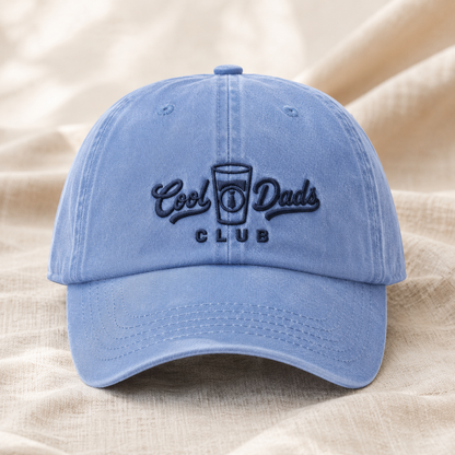 Cool Dads Club Washed Cap, Embroidered Beer Glass Dad Hat for Father's Day - Washed Cap - lifestyle view 2