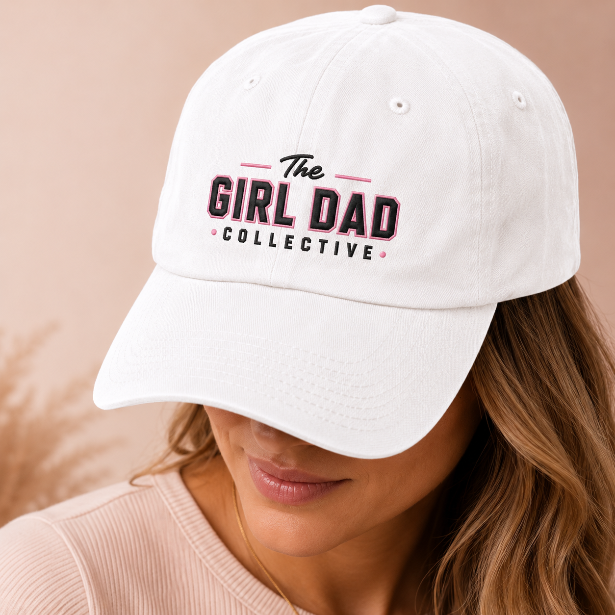 The Girl Dad Collective Washed Cap, Proud Dad Hat for Father's Day Gift - Washed Cap - lifestyle view 3