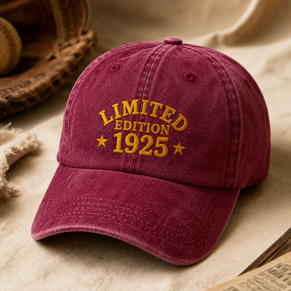 Limited Edition 1925 Washed Cap, Vintage Embroidered Baseball Hat - Washed Cap - lifestyle view 2