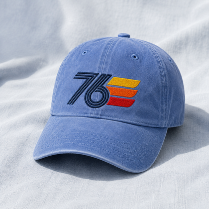 Vintage 76 Washed Cap, Retro Patriotic Bicentennial Style Hat - washed cap - lifestyle view 5