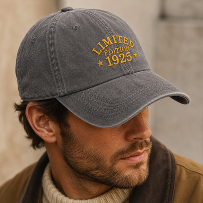 Limited Edition 1925 Washed Cap, Vintage Embroidered Baseball Hat - Washed Cap - lifestyle view 4