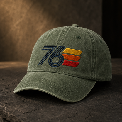 Vintage 76 Washed Cap, Retro Patriotic Bicentennial Style Hat - washed cap - lifestyle view 4
