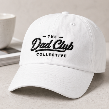The Dad Club Collective Washed Cap, Embroidered Father's Day Hat for Dads - Washed Cap - detail view
