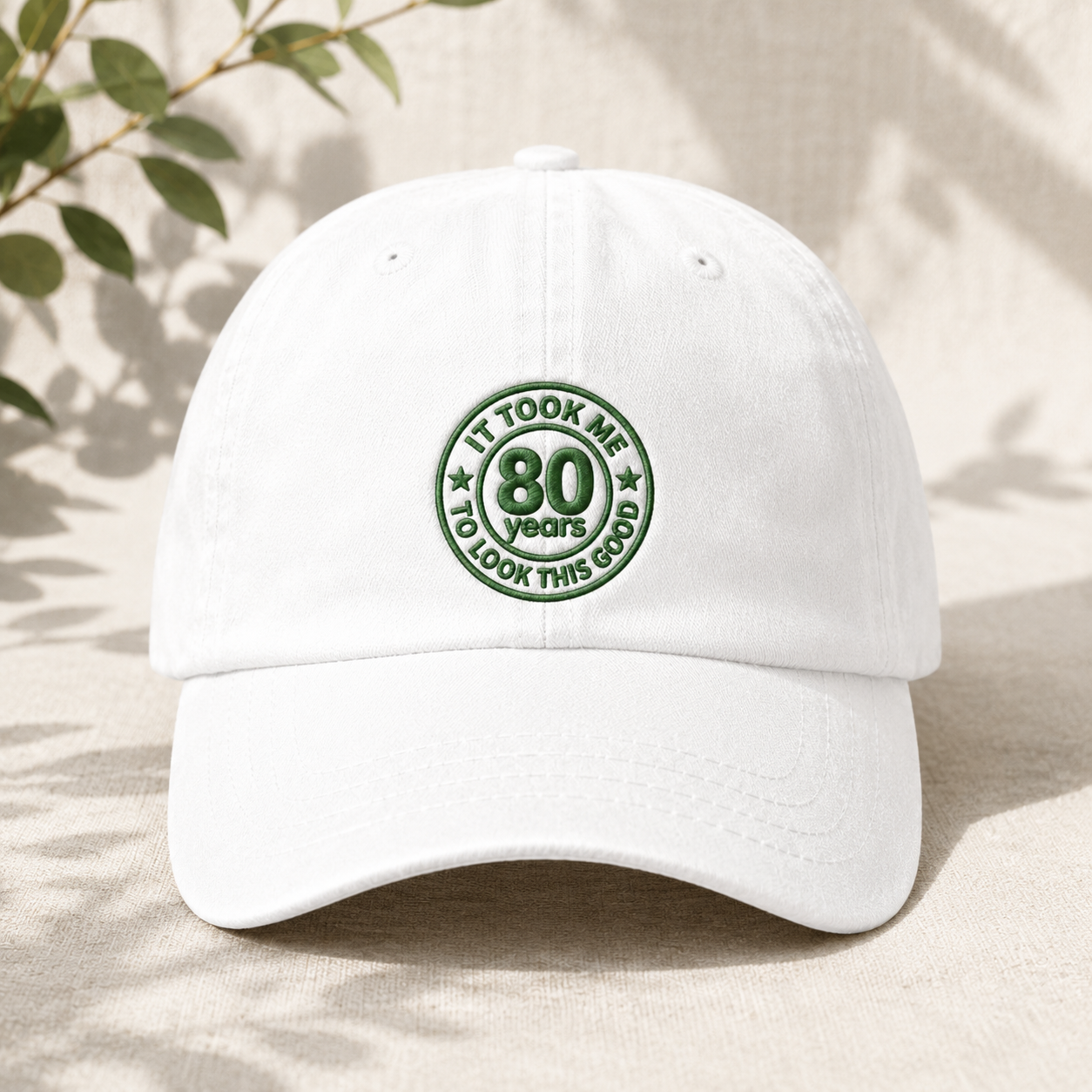 It Took Me 80 Years To Look This Good Washed Cap, 80th Birthday Hat - Washed Cap - lifestyle view 2