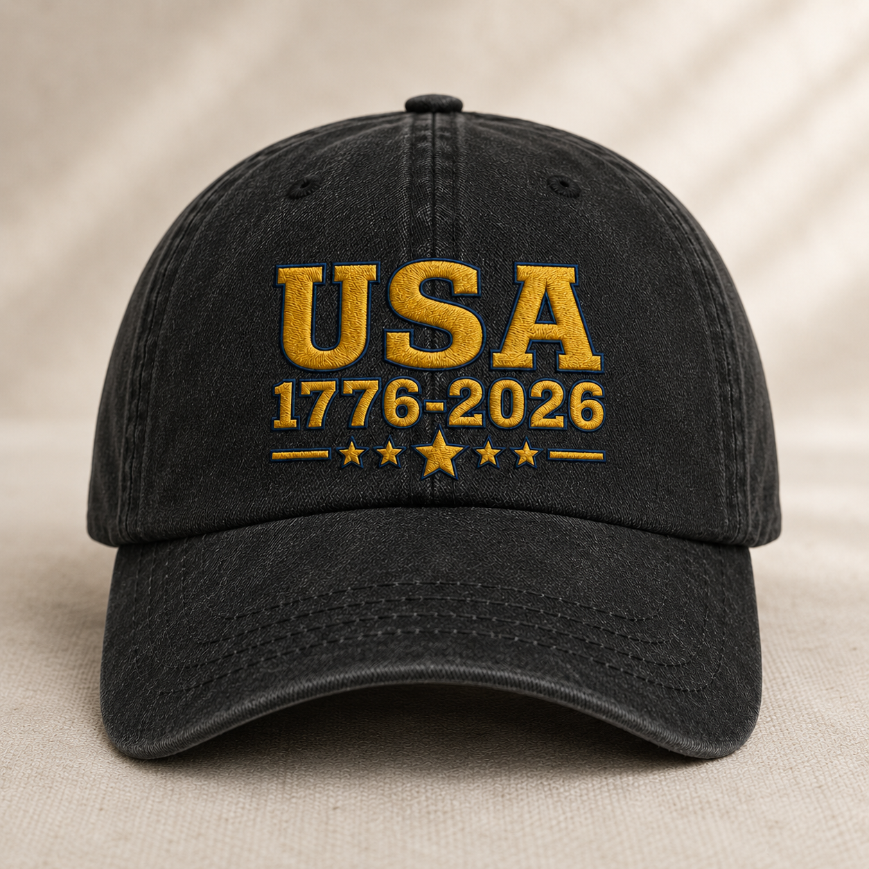 USA 1776-2026 Washed Cap, Patriotic 250th Anniversary Hat - washed cap - lifestyle view 3