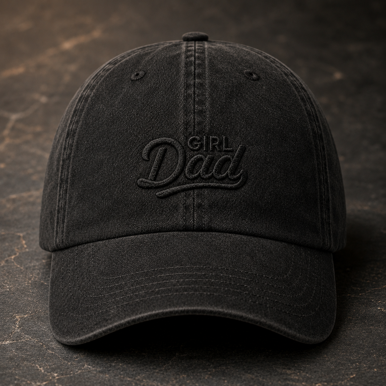 Girl Dad Embroidered Washed Cap, Father's Day Gift for Proud Dads - Washed Cap - lifestyle view 4