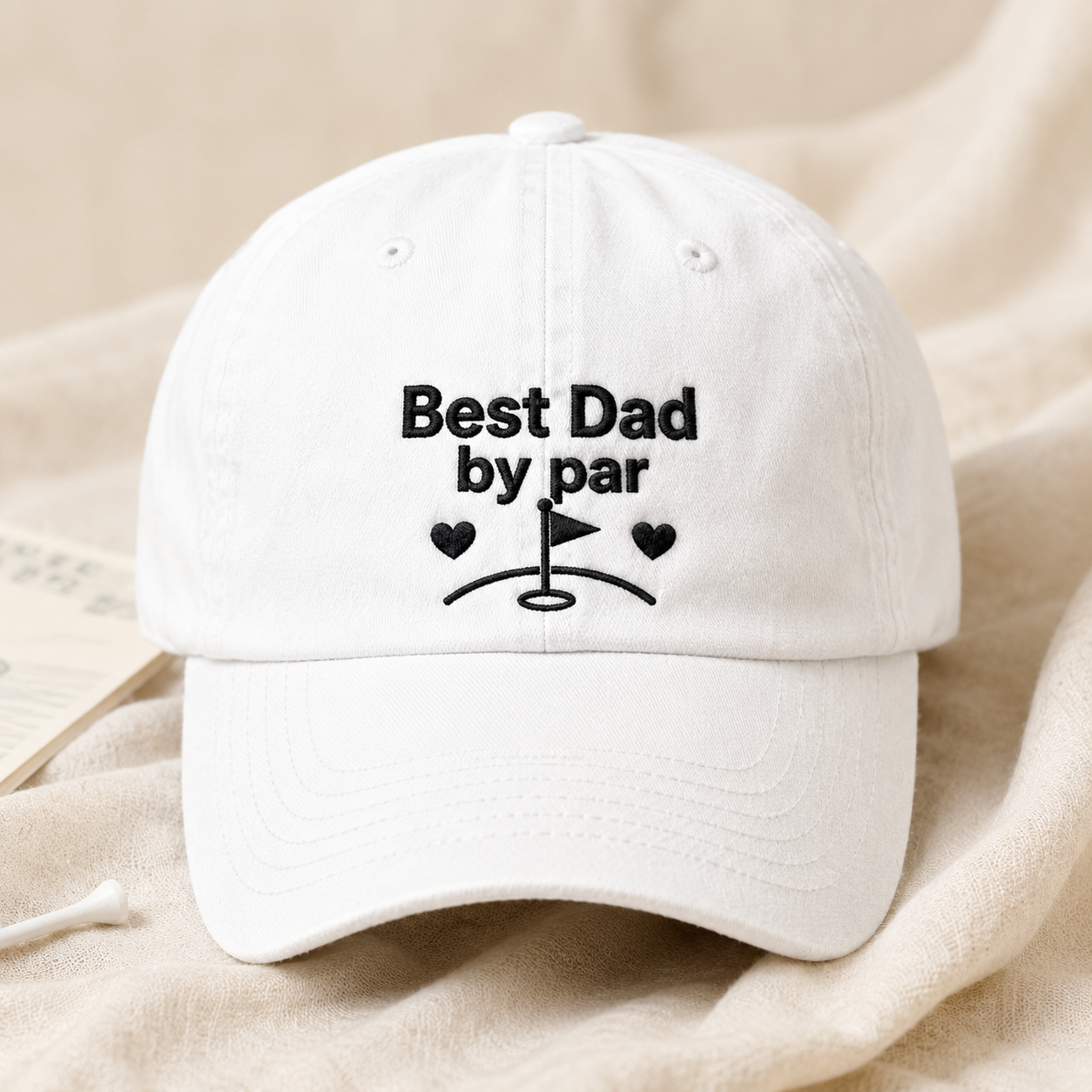 Best Dad by Par Washed Cap, Golf Father Gift Hat - Washed Cap - lifestyle view 2