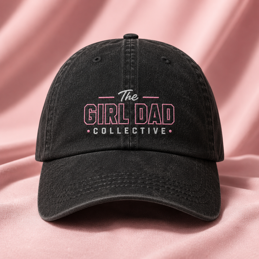 The Girl Dad Collective Washed Cap, Proud Dad Hat for Father's Day Gift - Washed Cap - lifestyle view 2
