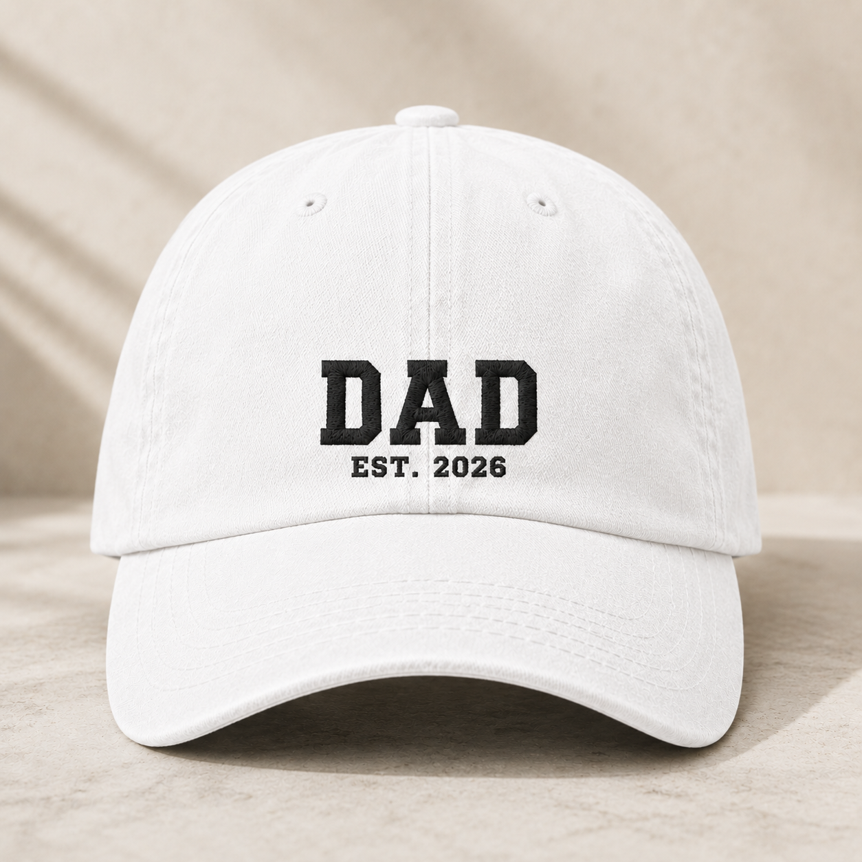 Dad Est. 2026 Washed Cap, New Father Gift Baseball Hat for Father's Day - Washed Cap - lifestyle view 3