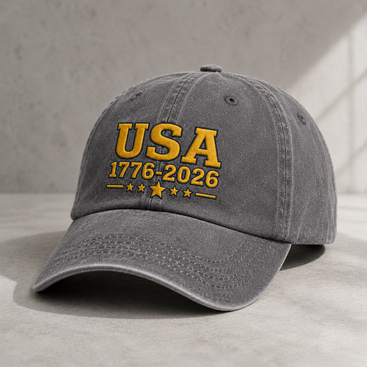 USA 1776-2026 Washed Cap, Patriotic 250th Anniversary Hat - washed cap - lifestyle view 4