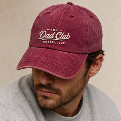 The Dad Club Collective Washed Cap, Embroidered Father's Day Hat for Dads - Washed Cap - lifestyle view 4