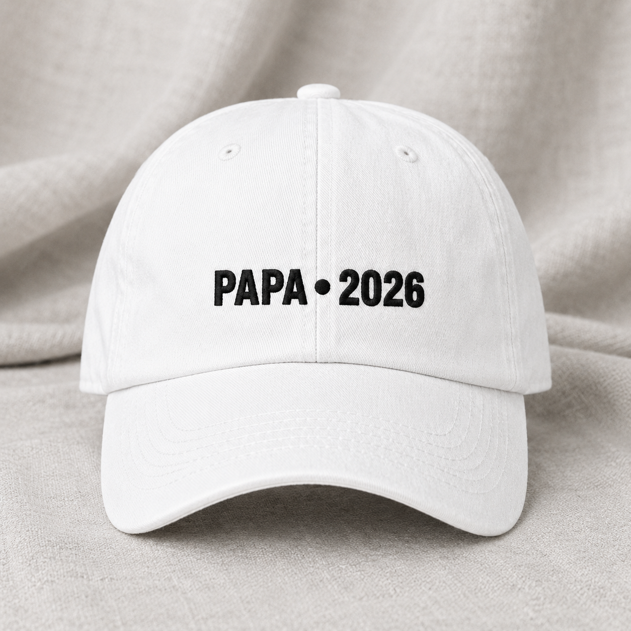 Papa 2026 Washed Cap, Embroidered Dad Hat for New Grandpa Gift - Washed Cap - lifestyle view 2