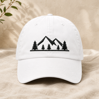 Mountain Pine Washed Cap, Embroidered Outdoor Hat for Hikers and Campers - Washed Cap - lifestyle view 3