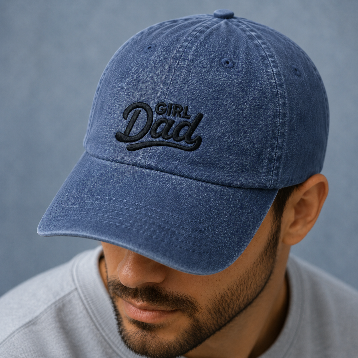 Girl Dad Embroidered Washed Cap, Father's Day Gift for Proud Dads - Washed Cap - lifestyle view 9