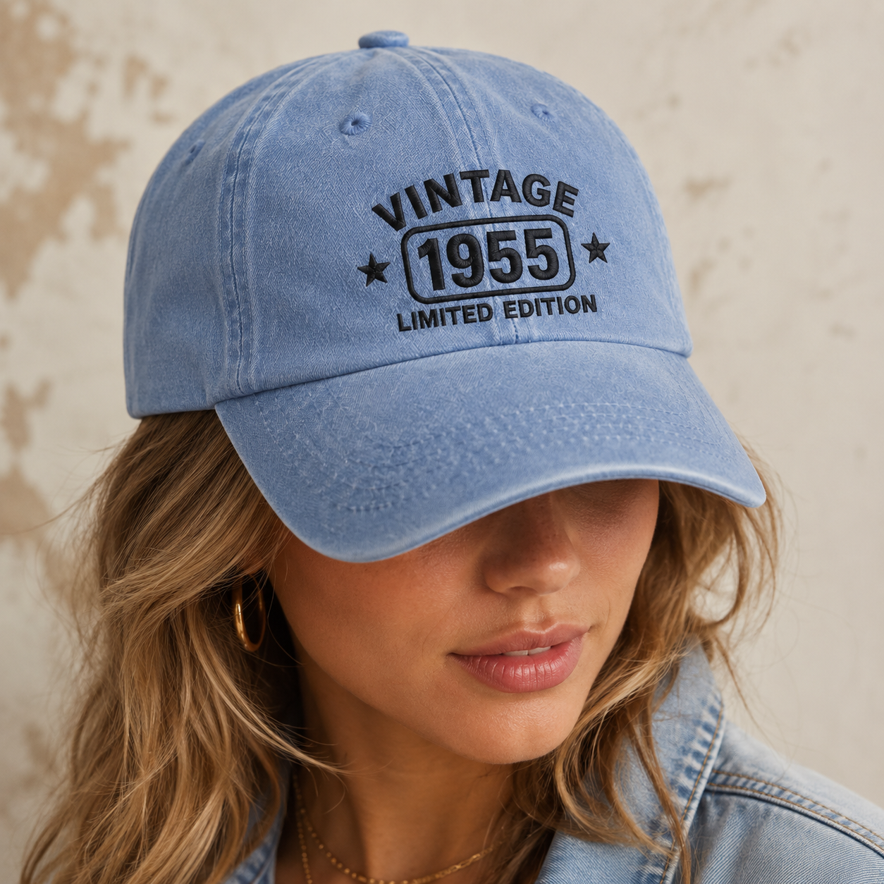 Vintage 1955 Limited Edition Washed Cap, 70th Birthday Hat for Men Women - Washed Cap - lifestyle view 9