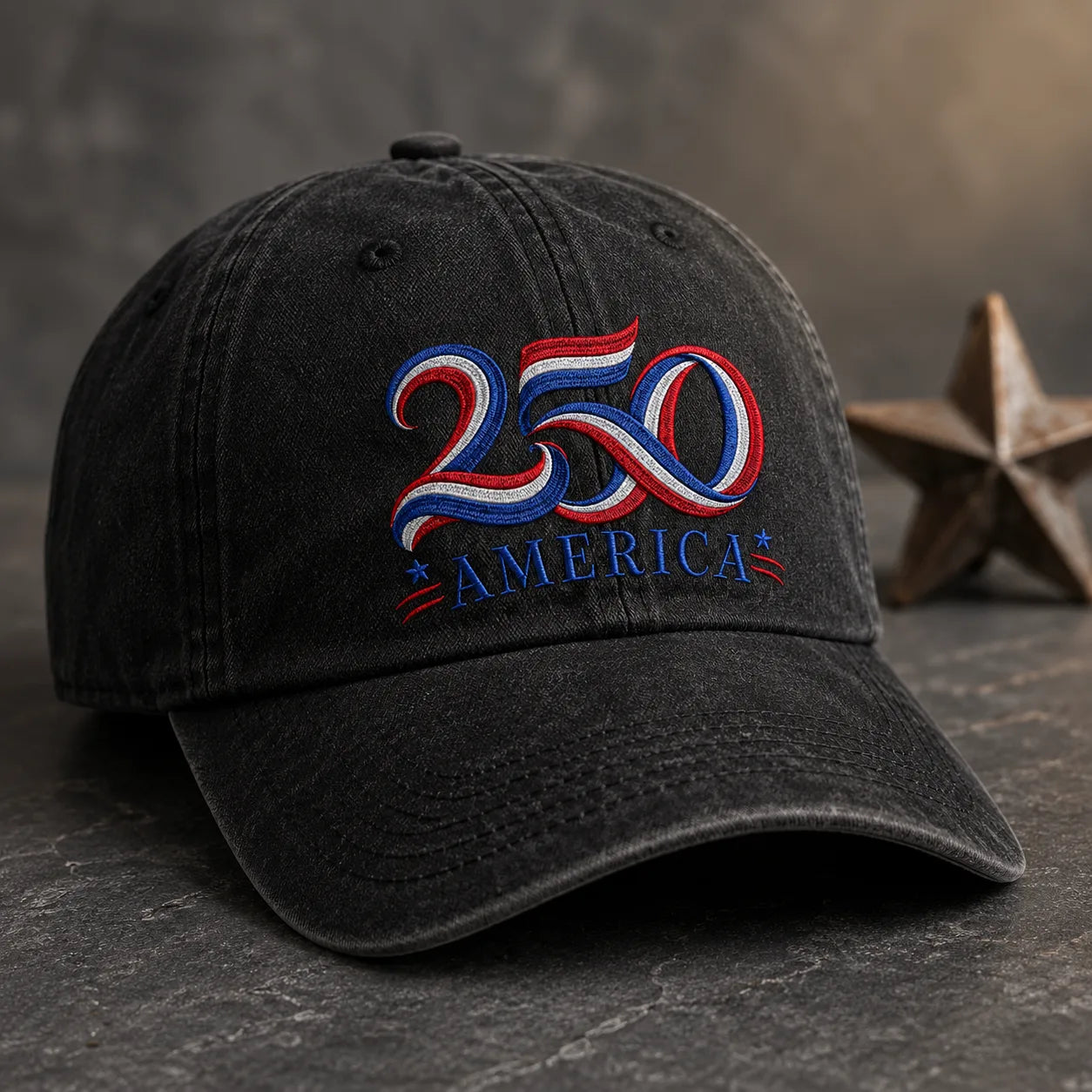 250 America Washed Cap - washed cap - side view