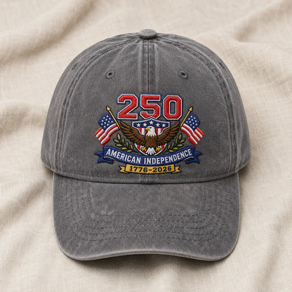 250 American Independence Patriotic Washed Cap - washed cap - alternate angle