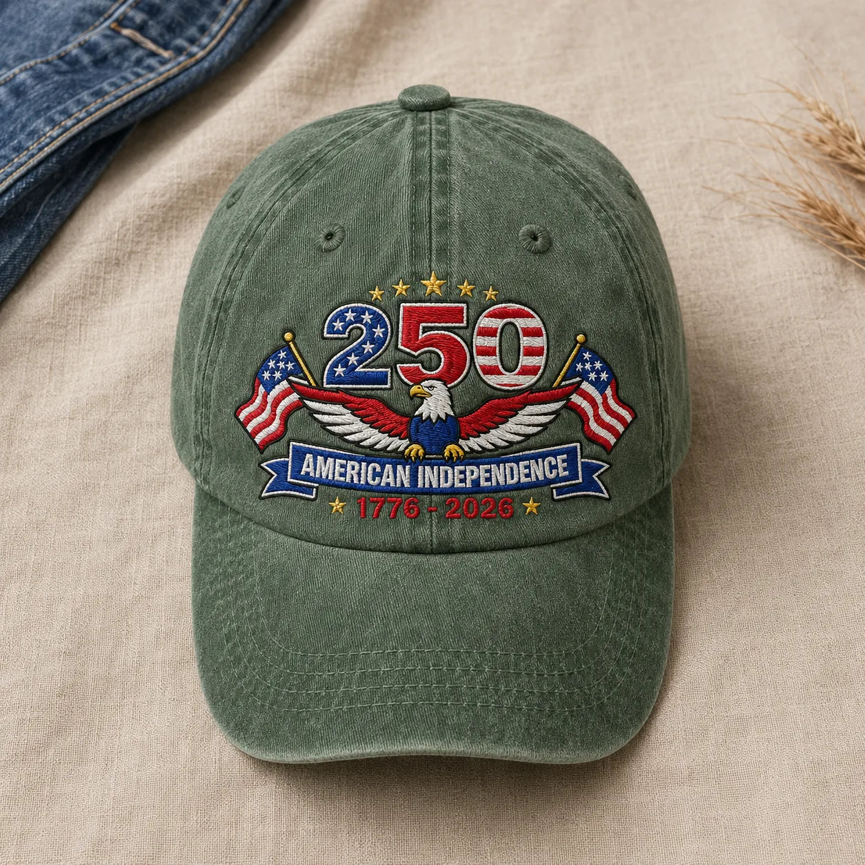 250 American Independence Washed Cap - washed cap - alternate angle