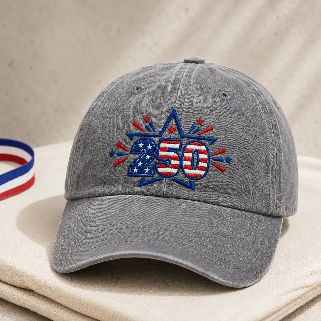 250 Patriotic Washed Cap - washed cap - in use