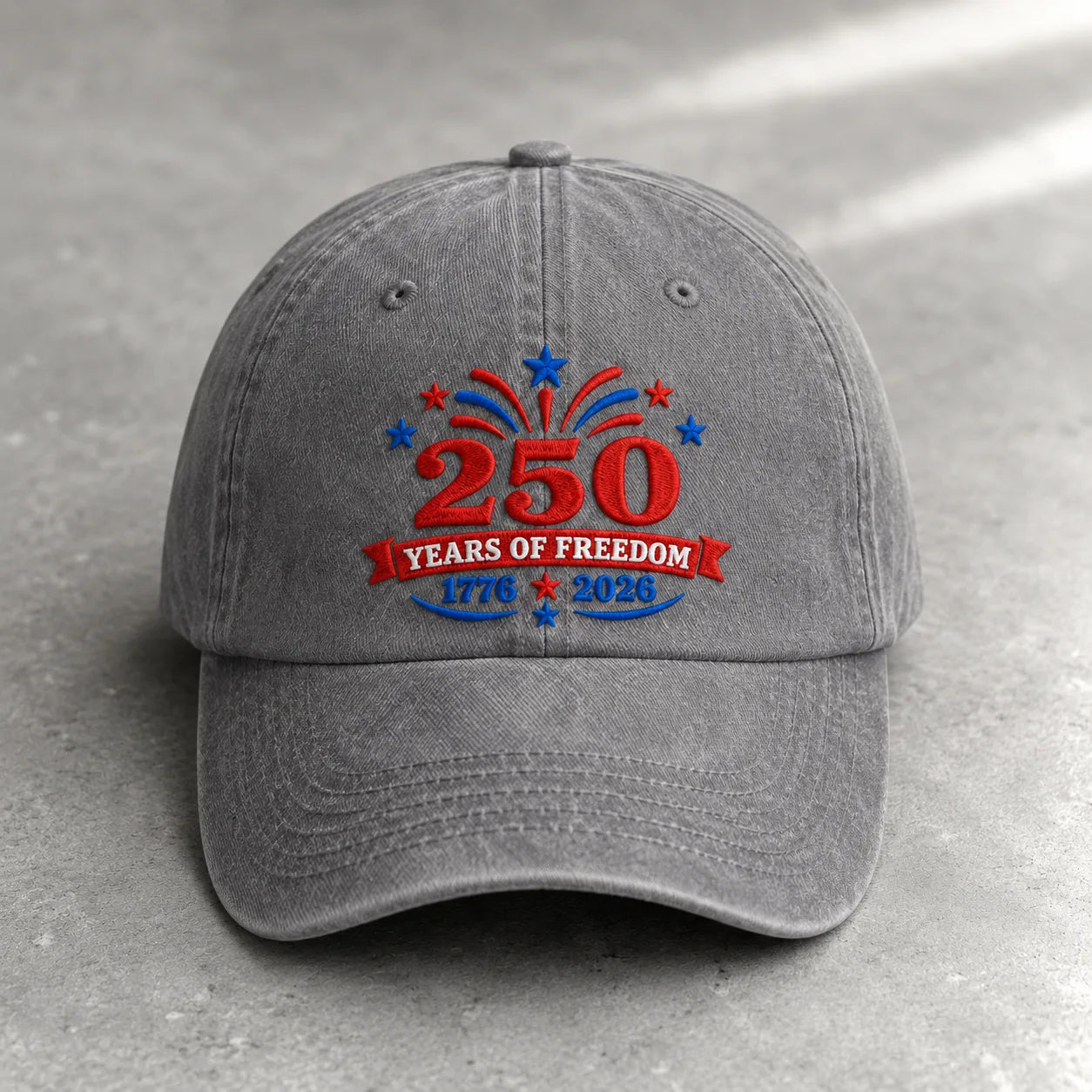 250 Years of Freedom Bold Washed Cap - washed cap - detail