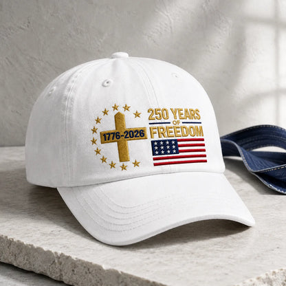 250 Years of Freedom Patriotic Washed Cap - washed cap - lifestyle