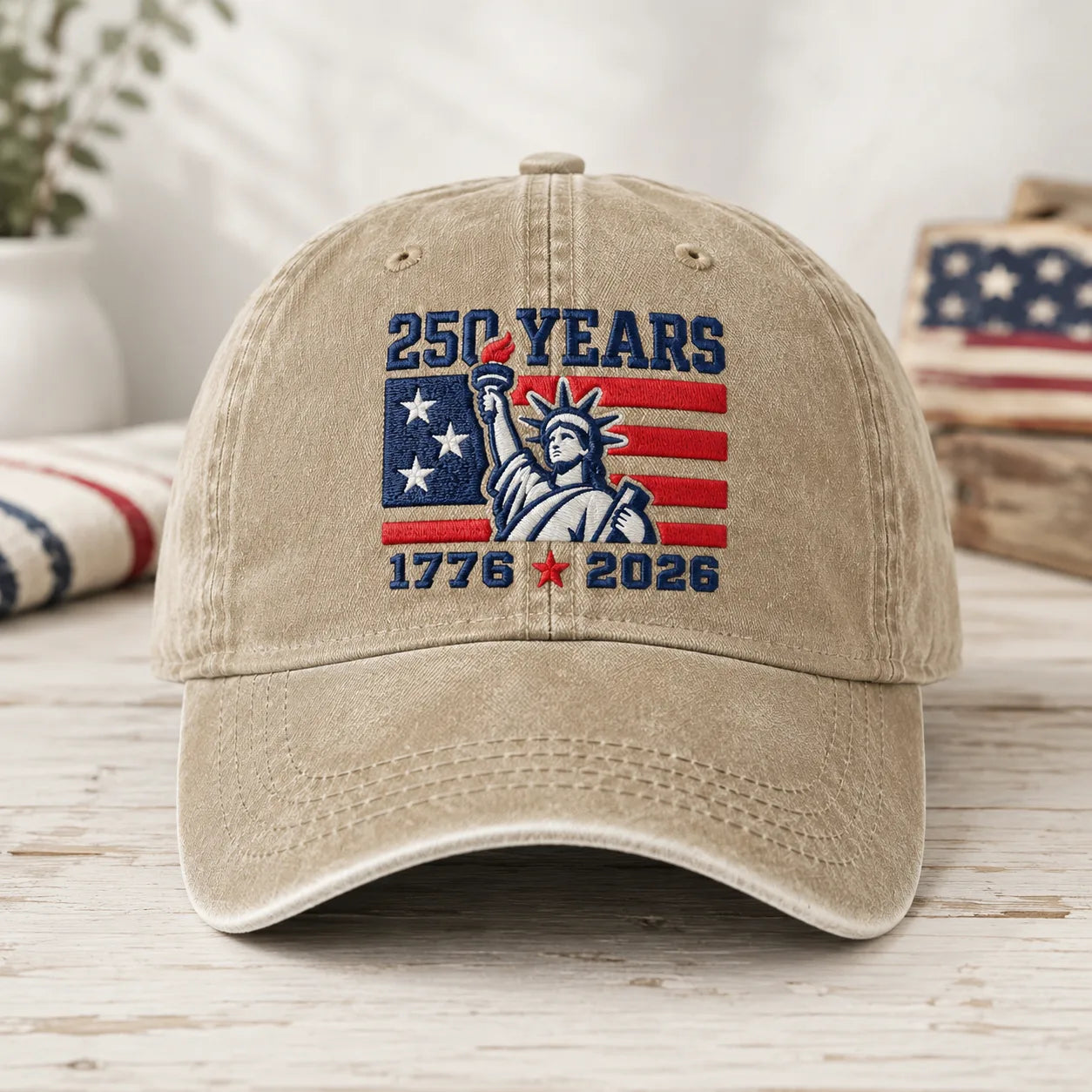 250 Years Washed Cap - washed cap - front view