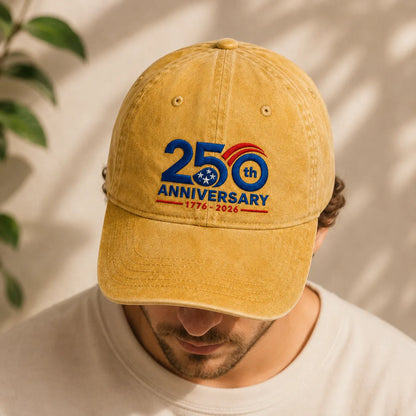 250th Anniversary Washed Cap - washed cap - back view