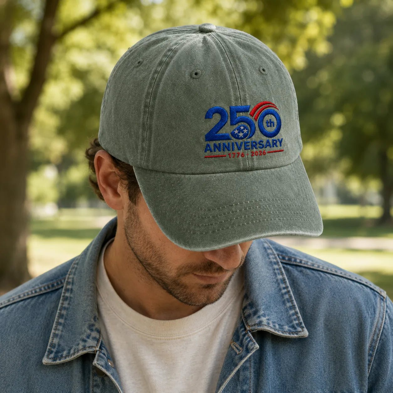 250th Anniversary Washed Cap - washed cap - side view