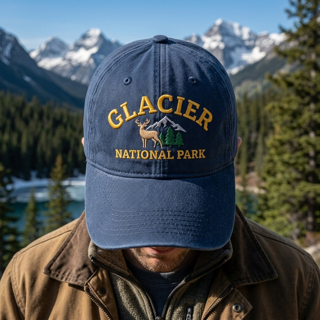 National Park Embroidered Hat | Choose from 44 Parks | Vintage Dad Cap for Hiking, Camping & Outdoor Adventures