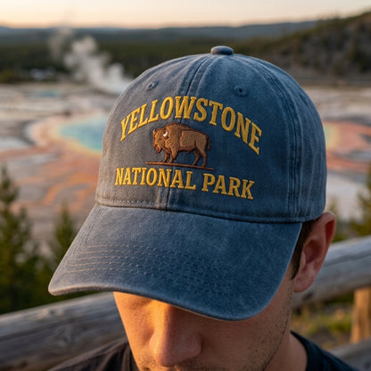 National Park Embroidered Hat | Choose from 44 Parks | Vintage Dad Cap for Hiking, Camping & Outdoor Adventures