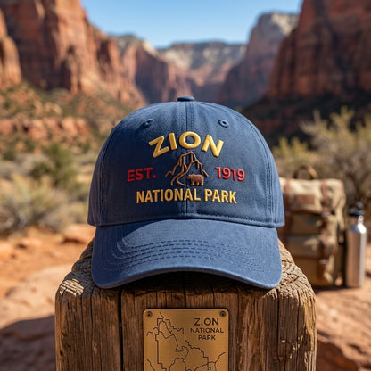 National Park Embroidered Hat | Choose from 44 Parks | Vintage Dad Cap for Hiking, Camping & Outdoor Adventures