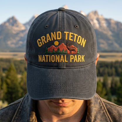 National Park Embroidered Hat | Choose from 44 Parks | Vintage Dad Cap for Hiking, Camping & Outdoor Adventures