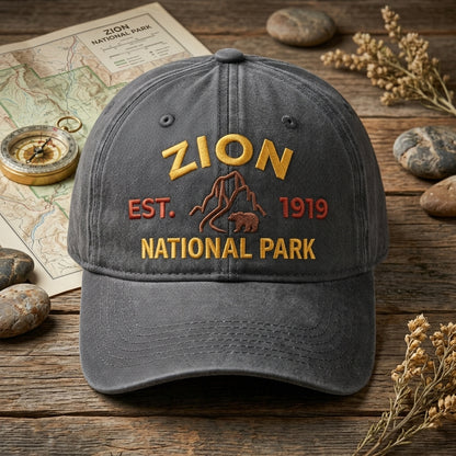 National Park Embroidered Hat | Choose from 44 Parks | Vintage Dad Cap for Hiking, Camping & Outdoor Adventures