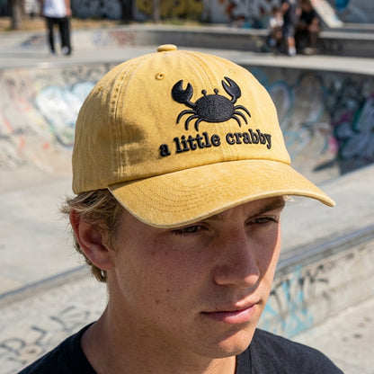A Little Crabby Crab Washed Cap - washed cap - front view