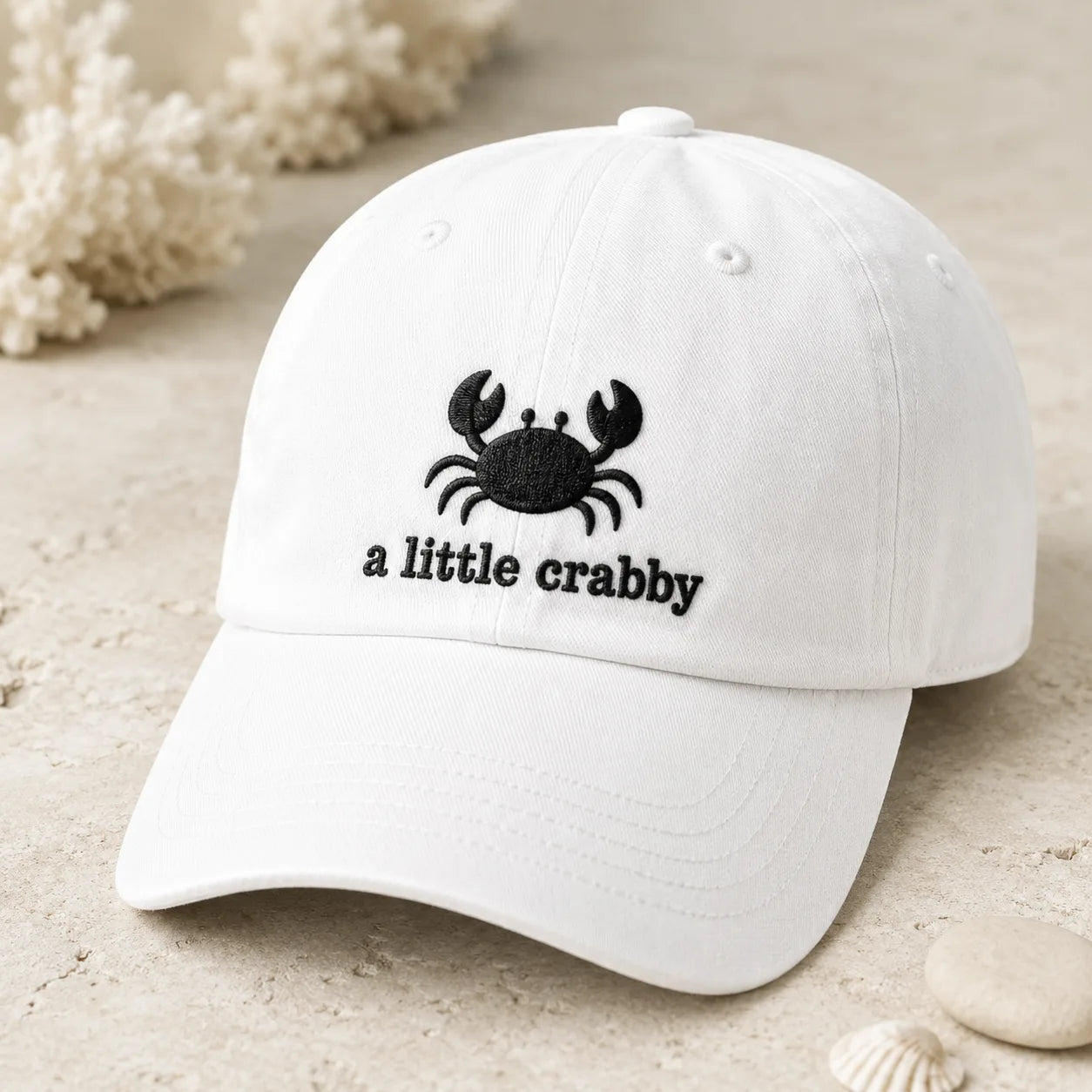 A Little Crabby Crab Washed Cap - washed cap - front view