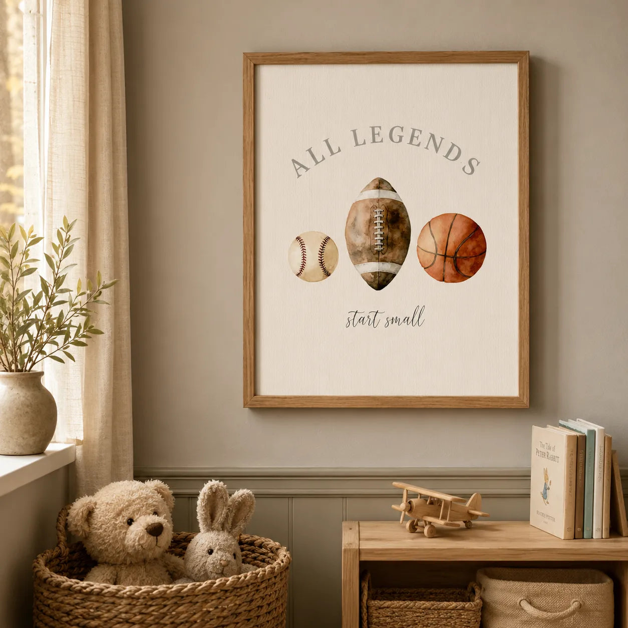 All Legends Start Small Sports Wall Art Decor - Wall Art Decor - lifestyle
