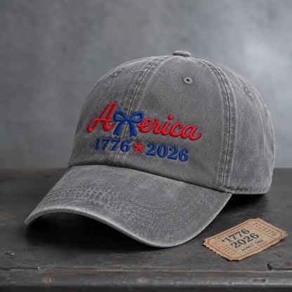 America 1776 2026 Bow Washed Cap - washed cap - detail
