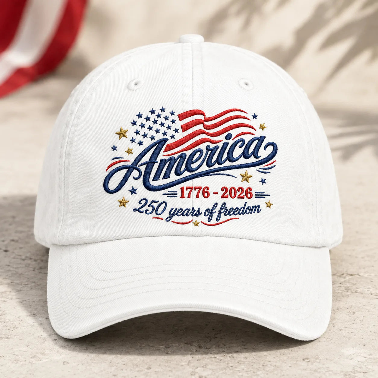 America 1776-2026 250 Years of Freedom Washed Cap - washed cap - front view