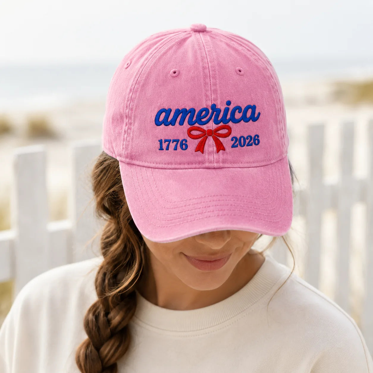 America 1776-2026 Washed Cap - washed cap - side view