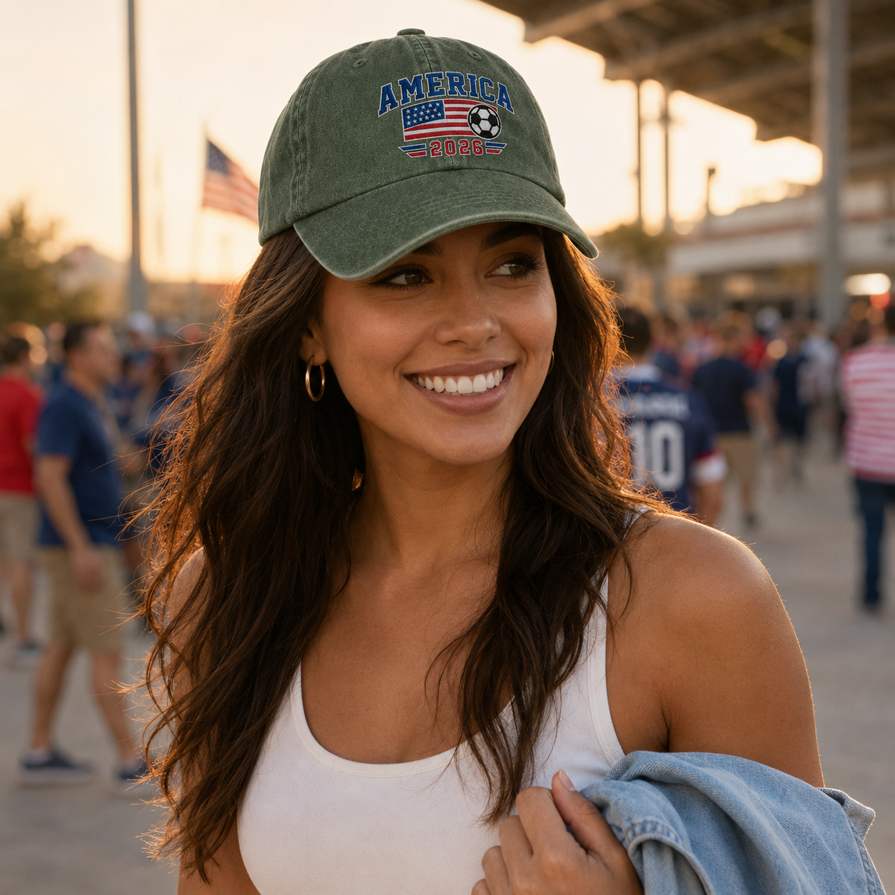 America 2026 Embroidered Washed Cap - Washed Cap - alternate angle