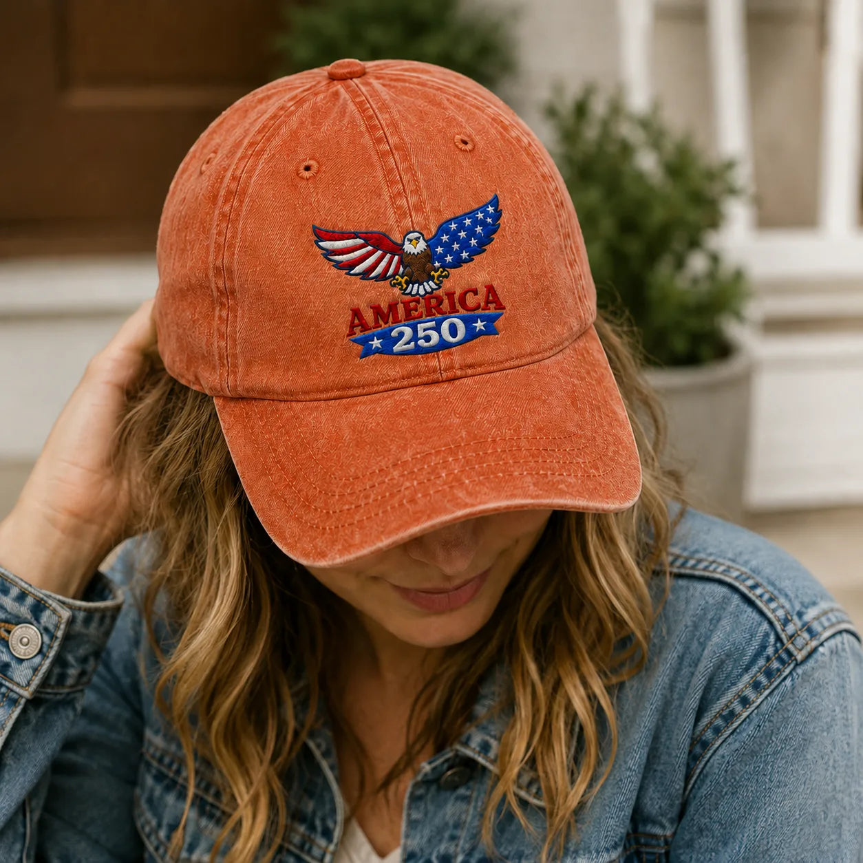 America 250 Eagle Washed Cap - washed cap - back view